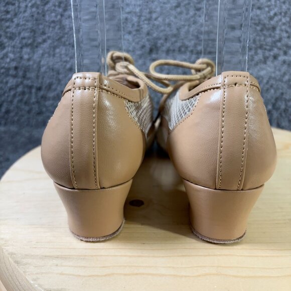 Very Fine Cuban Low Heel Dance Shoes Womens Size 8 Ballroom Dance Shoes - Picture 4 of 8